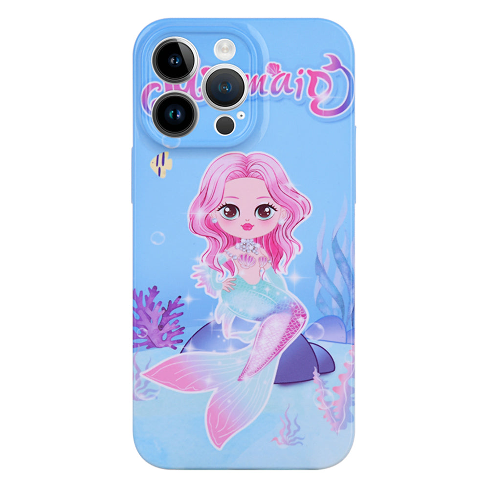 Pouzdro na telefon Anti-Drop pro iPhone 14 Pro Nárazuvzdorný kryt s potiskem vzoru mořské panny Tenký kryt PC Pouzdro na telefon Anti-Drop pro iPhone 14 Pro Nárazuvzdorný kryt s potiskem vzoru mořské panny Tenký kryt PC